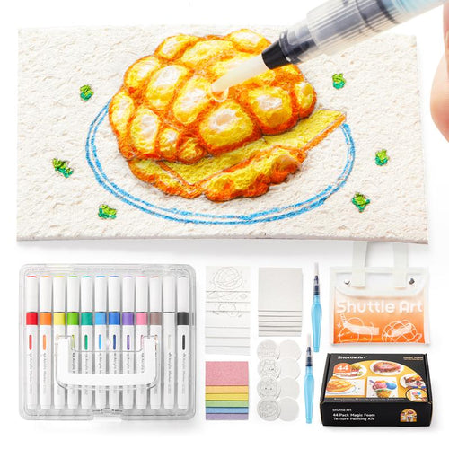 44 Pcs Magic Foam Texture Painting Kit