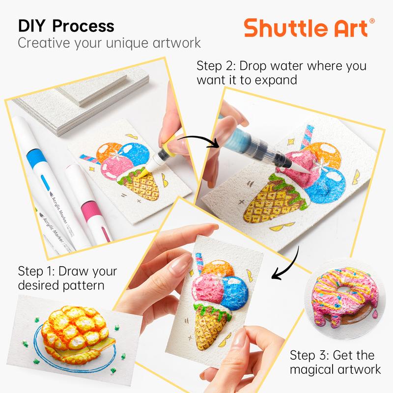 44 Pcs Magic Foam Texture Painting Kit